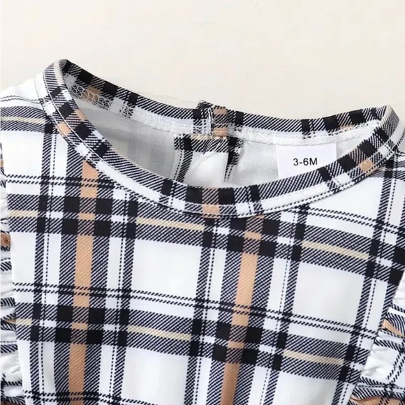 Baby Plaid Bowknot Decor Jumpsuit with Hat! BRAND NEW! SUPER CUTE! - Picture 5 of 5